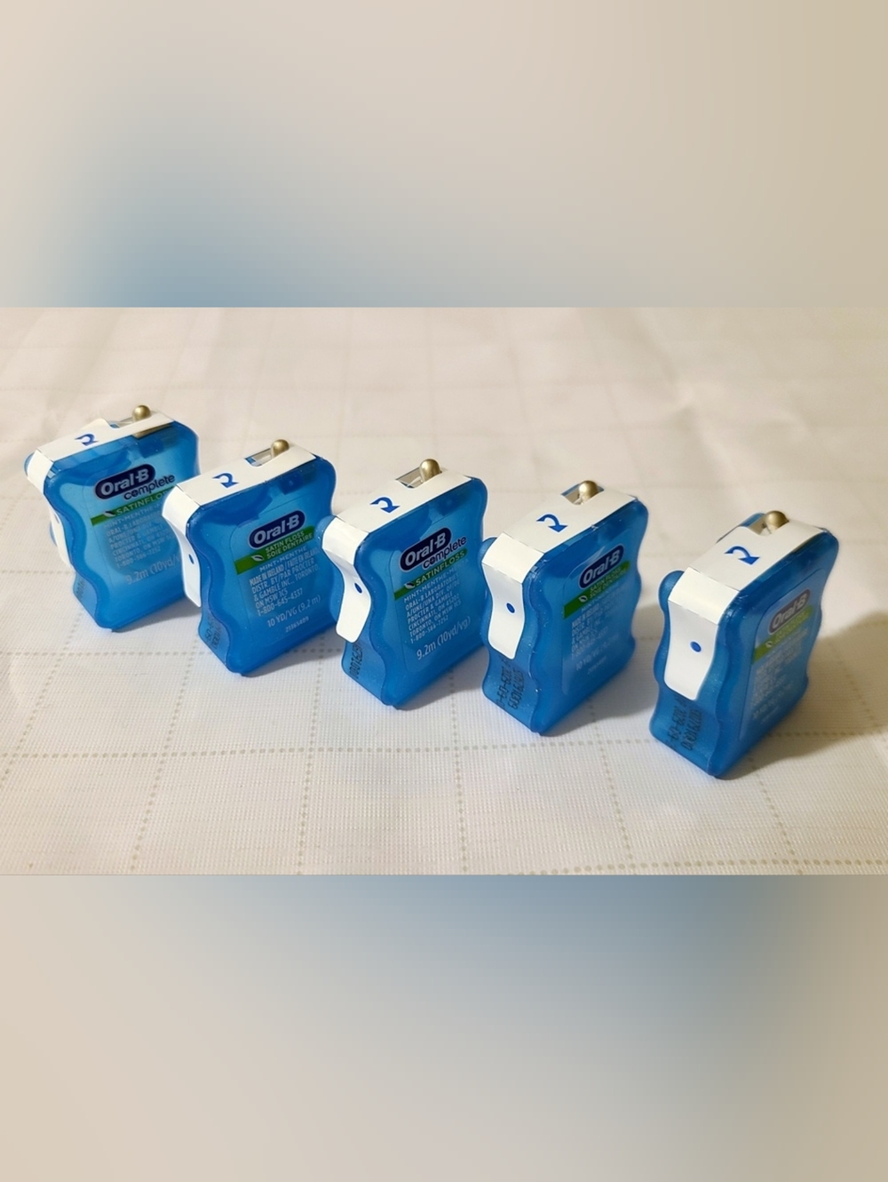 BNIP - Set of 5 Oral-B Dental Care Satin Floss Packs (9.2m each)